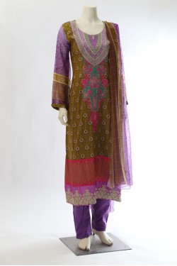 Pakistani Style Printed Suit Palazzo Pants